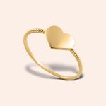 Anel Ouro 18k Coração 313504