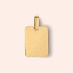 Pingente Ouro 18K Placa Retangular 517896
