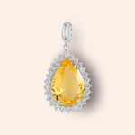 Pingente Prata 925 Gota com Zircônias 517880