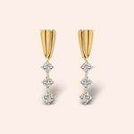 Brinco Ouro 18k Topázio Losango 116678