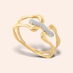 Anel Ouro 18k Vazado Zircônia 313492