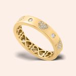 Anel Ouro 18k Zircônia Coração 313510