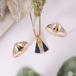 Anel Ouro 18k Nossa Senhora Aparecida Zircônia 312329