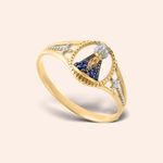Anel Ouro 18k Nossa Senhora Aparecida Zircônia 312953