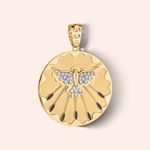 Pingente Ouro 18k Espírito Santo Redondo 517482