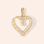 Pingente Ouro 18k Coração Vazado 517800