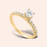 Anel Ouro 18k Solitário Moissanite 64 Pontos 313015