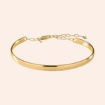 Bracelete Ouro 18k Abaulado com Topázio Branco 1000327