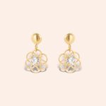 Brinco Ouro 18k Infantil Zircônia 108986