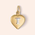 Pingente Ouro 18K Coração Letra T 500444