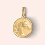 Pingente Ouro 18K Cavalo Redondo 502555