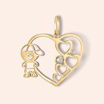 Pingente Ouro 18K Menino Coração 507533