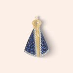 Pingente Ouro 18k Nossa Senhora Aparecida Safira 507557