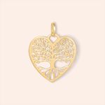 Pingente Ouro 18k Coração Árvore 514419
