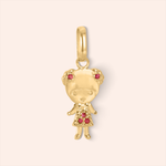Pingente Ouro 18K Menina Rubi 515239