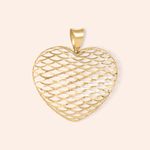 Pingente Ouro 18k Coração Vazado 515248