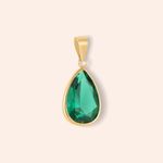 Pingente Ouro 18k Zircônia Gota 515476