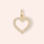 Pingente Ouro 18k Coração Zircônia 516477