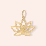 Pingente Ouro 18k Flor de Lotus 516481