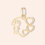 Pingente Ouro 18k Menino Coração 516780