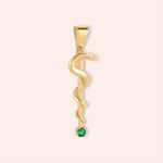 Pingente Ouro 18k Medicina Zircônia 517045