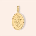 Pingente Ouro 18k Oval Família 517150