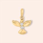 Pingente Ouro 18k Espírito Santo Zircônia 517794