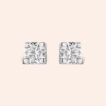 Brinco Ouro 18k Ponto de Luz Moissanite 40 Pontos 116932