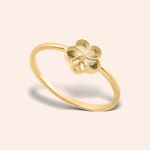 Anel Ouro 18k  Flor Diamantado 313731