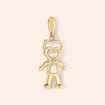 Pingente Ouro 18k Menino Zirconia 517944