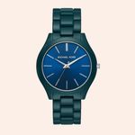 Relógio Michael Kors Feminino Slim Runway Azul  MK4416/1VN