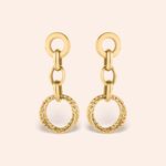 Brinco Ouro 18k Oval Vazado 110665