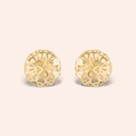 Brinco Ouro 18k Bola Coração Vazado 116541