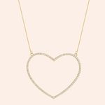 Gargantilha Ouro 18k Coração Zircônia 604702