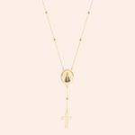 Terço Ouro 18k Nossa Senhora Aparecida Zircônia 605409