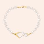 Pulseira Ouro 18k Pérola Biwa Diamante 1 Ponto 1802484