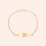 Pulseira Ouro 18K Infantil Chapa 1900067
