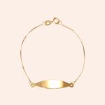 Pulseira Ouro 18K Infantil Veneziana Chapa 1900072