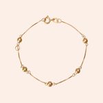 Pulseira Ouro 18K Infantil Veneziana Lentilha 1900091