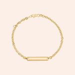 Pulseira Infantil Ouro 18k Chapa Cartier 1900425