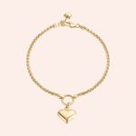 Pulseira Ouro 18k Palmeira Coração 2000842