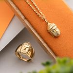 Anel Ouro 18k Buda 312734