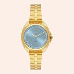Relógio Orient Eternal Dourado Analógico Feminino Azul FGSS0254/D3KX