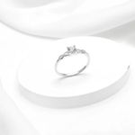 Anel Prata Solitário Moissanite 30 pontos 313998