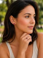 Brinco Prata 925 Coração Zirconia 117187