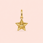 Pingente Ouro 18k Estrela Diamantada 518144