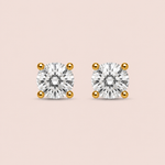 Brinco Folheado a Ouro Ponto de Luz Moissanite 60 pontos 117240
