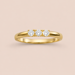 Anel Folheado a Ouro Moissanite 30 pontos 314034