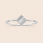 Anel Prata 925 Quadrado Zirconia 313972