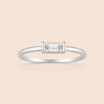 Anel Prata 925 Retângulo Zirconia 313934